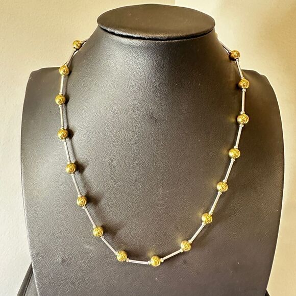 Premier Designs Two tone silver and gold ball signature necklace! - Picture 7 of 9